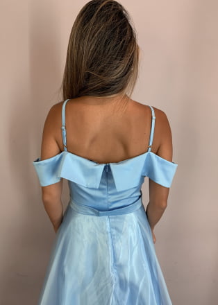 vestido azul serenity princesa de organza